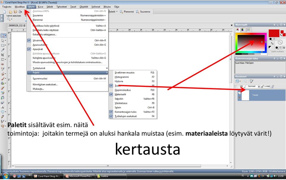 termejä on aluksi hankala muistaa