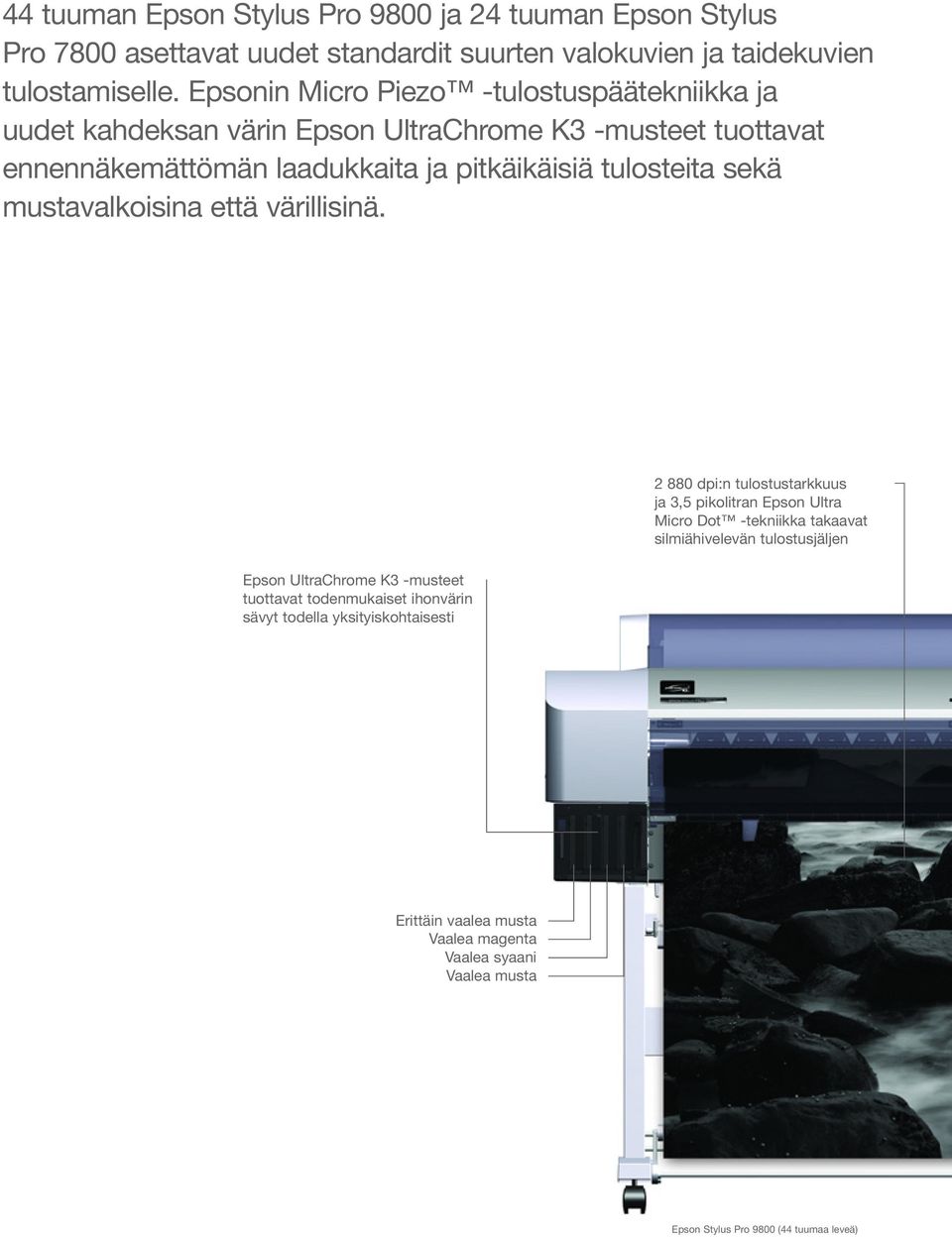 sekä mustavalkoisina että värillisinä.