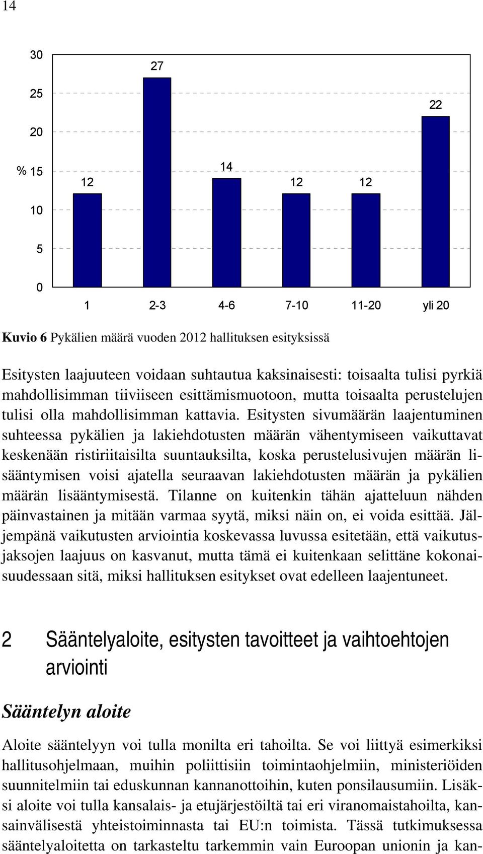 Esitysten sivumäärän laajentuminen suhteessa pykälien ja lakiehdotusten määrän vähentymiseen vaikuttavat keskenään ristiriitaisilta suuntauksilta, koska perustelusivujen määrän lisääntymisen voisi