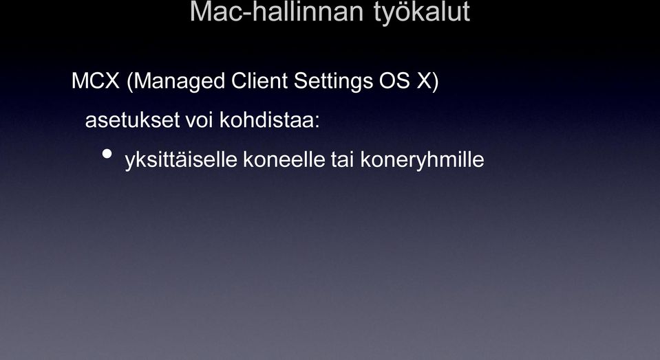 voi kohdistaa: