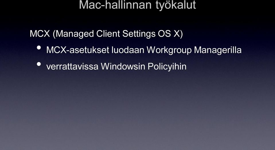 Workgroup Managerilla