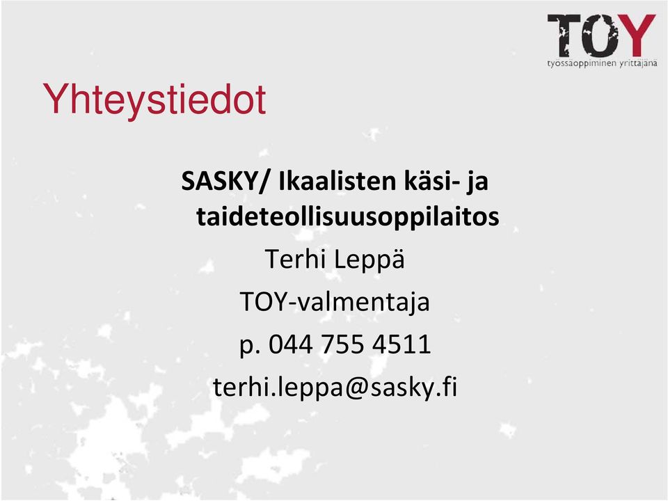 taideteollisuusoppilaitos Terhi