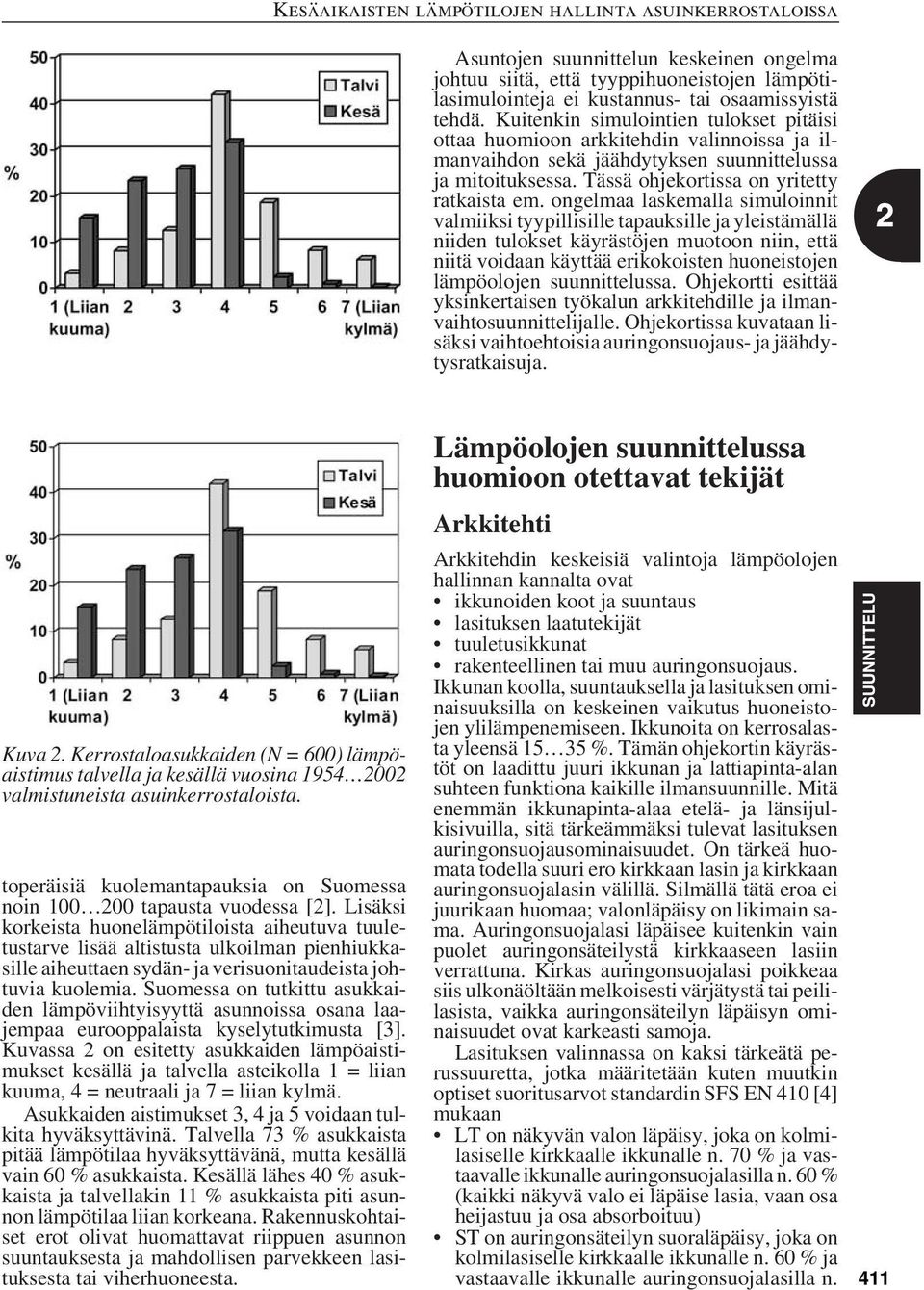 ongelmaa laskemalla simuloinnit valmiiksi tyypillisille tapauksille ja yleistämällä niiden tulokset käyrästöjen muotoon niin, että niitä voidaan käyttää erikokoisten huoneistojen lämpöolojen