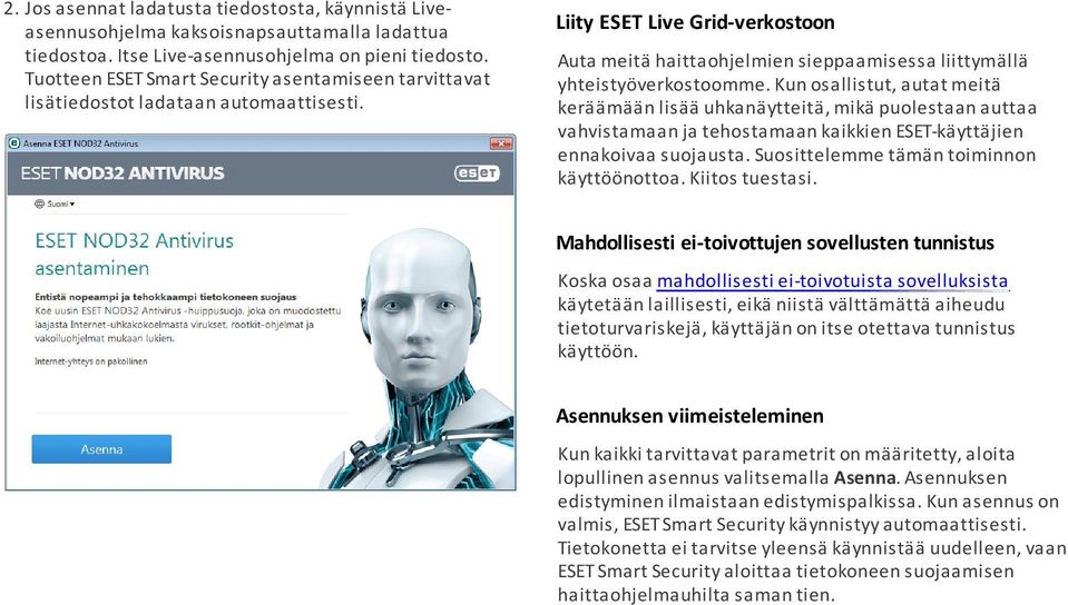 Liity ESET Live Grid-verkostoon Auta meitä haittaohjelmien sieppaamisessa liittymällä yhteistyöverkostoomme.