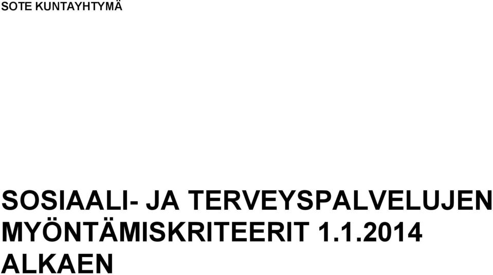 TERVEYSPALVELUJEN