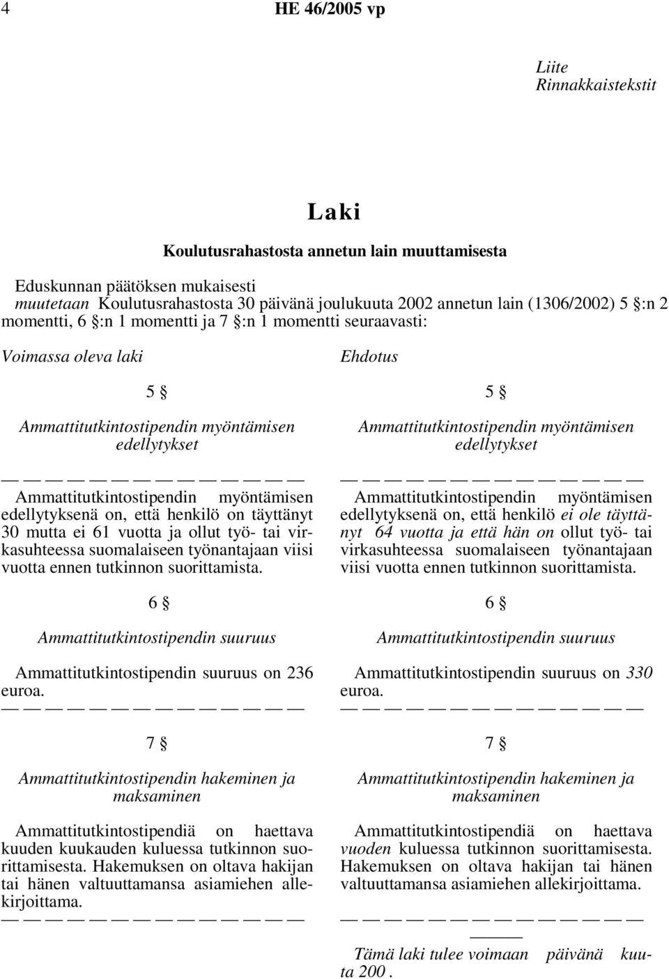 suomalaiseen työnantajaan viisi vuotta ennen tutkinnon suorittamista.