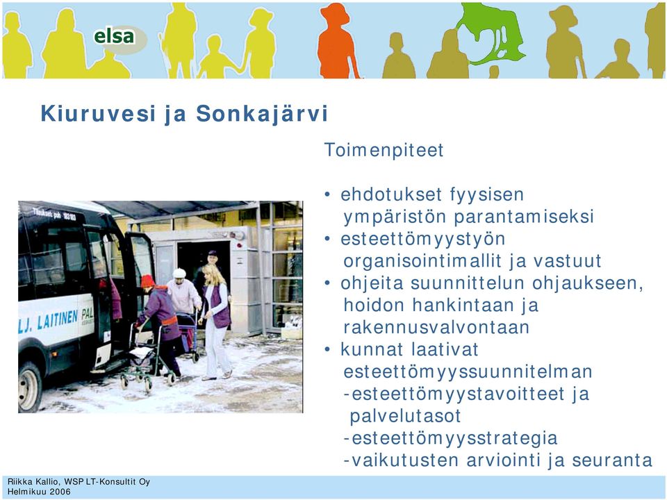 hoidon hankintaan ja rakennusvalvontaan kunnat laativat esteettömyyssuunnitelman