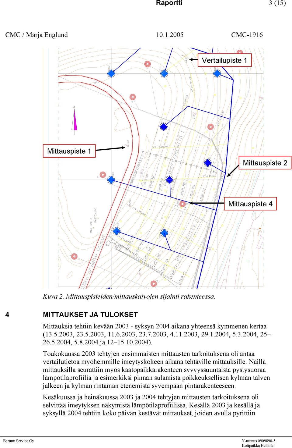 Toukokuussa 23 tehtyjen ensimmäisten mittausten tarkoituksena oli antaa vertailutietoa myöhemmille imeytyskokeen aikana tehtäville mittauksille.