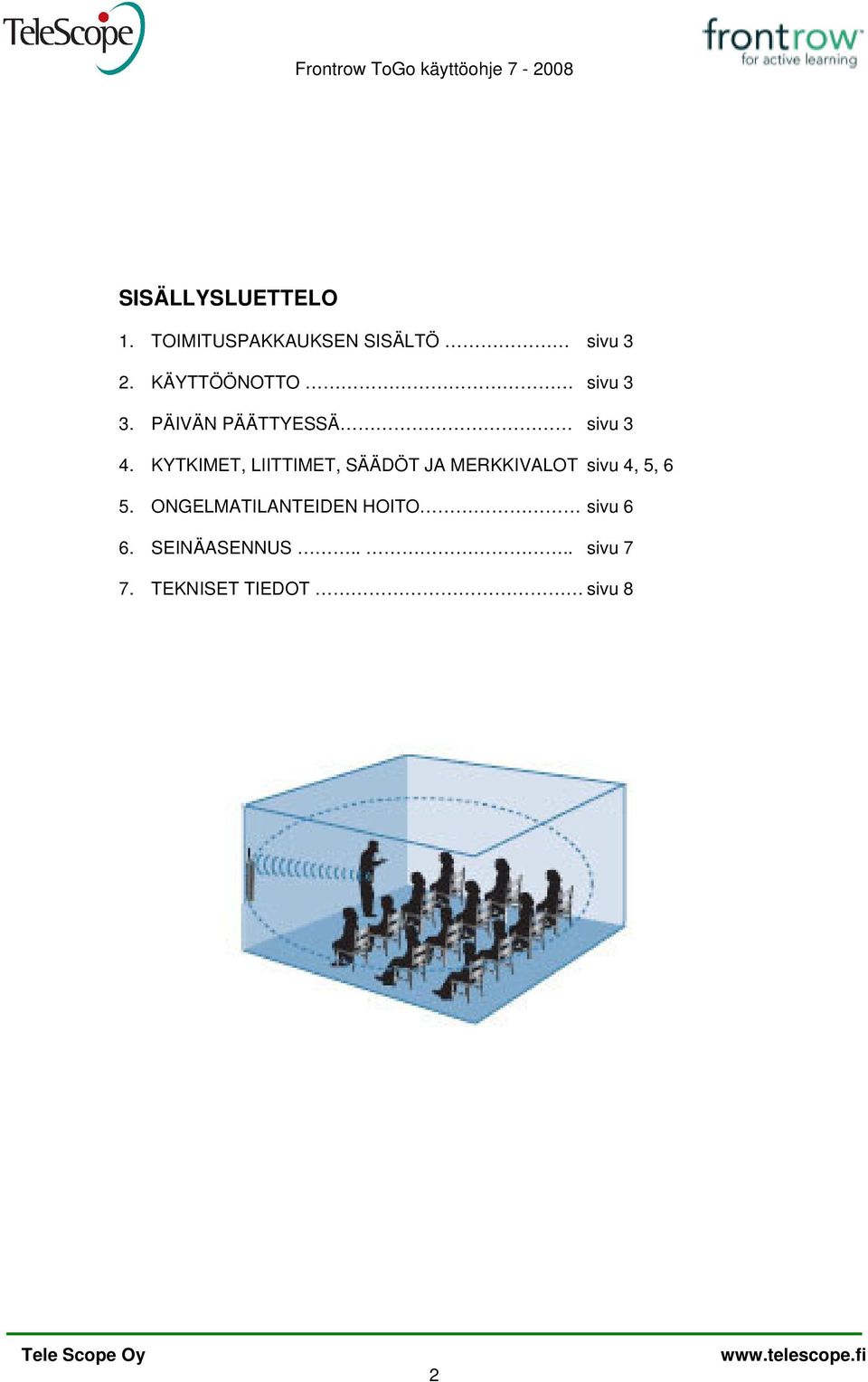 KYTKIMET, LIITTIMET, SÄÄDÖT JA MERKKIVALOT sivu 4, 5, 6 5.