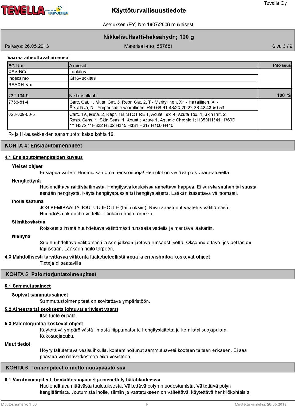 1B, STOT RE 1, Acute Tox. 4, Acute Tox. 4, Skin Irrit. 2, Resp. Sens. 1, Skin Sens.