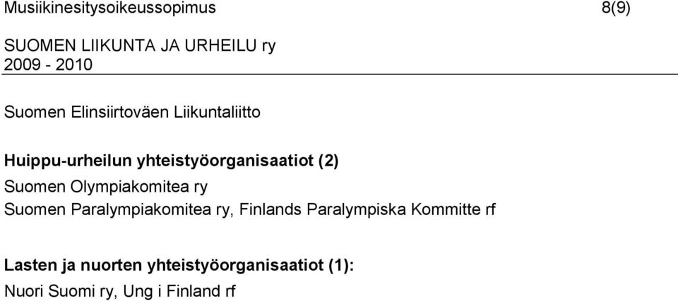 Suomen Paralympiakomitea ry, Finlands Paralympiska Kommitte rf Lasten