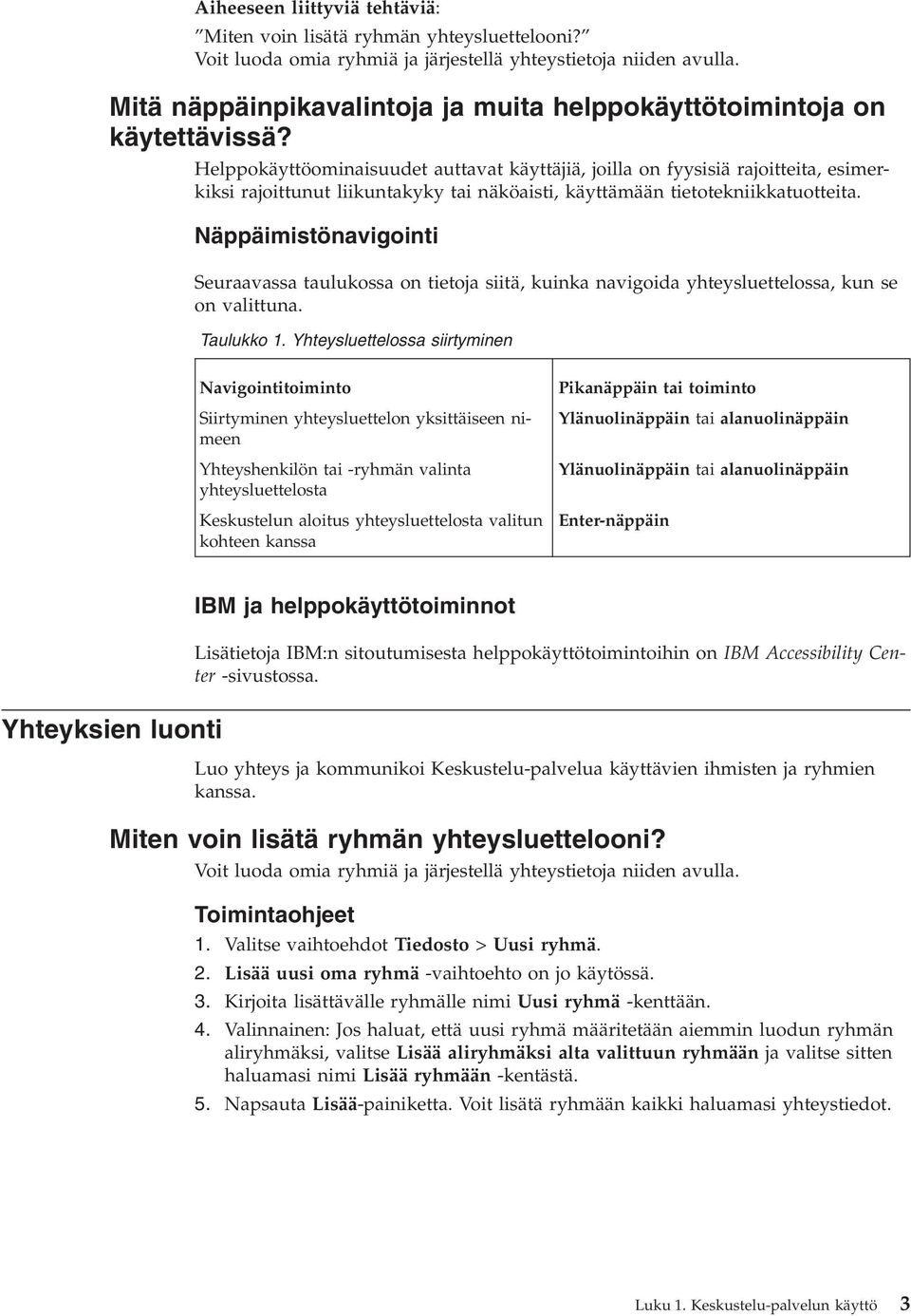 Helppokäyttöominaisuudet auttavat käyttäjiä, joilla on fyysisiä rajoitteita, esimerkiksi rajoittunut liikuntakyky tai näköaisti, käyttämään tietotekniikkatuotteita.