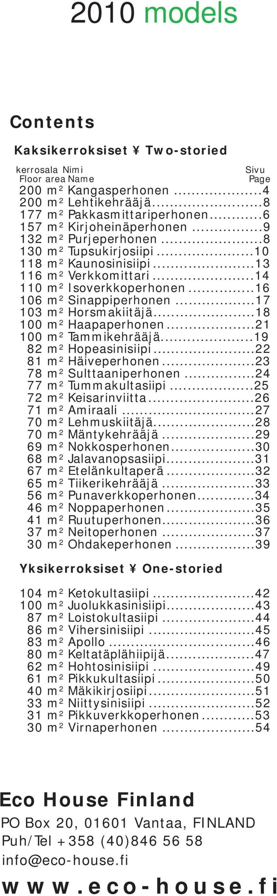 ..18 100 m2 Haapaperhonen...21 100 m2 Tammikehrääjä...19 82 m2 Hopeasinisiipi...22 81 m2 Häiveperhonen...23 78 m2 Sulttaaniperhonen...24 77 m2 Tummakultasiipi...25 72 m2 Keisarinviitta.