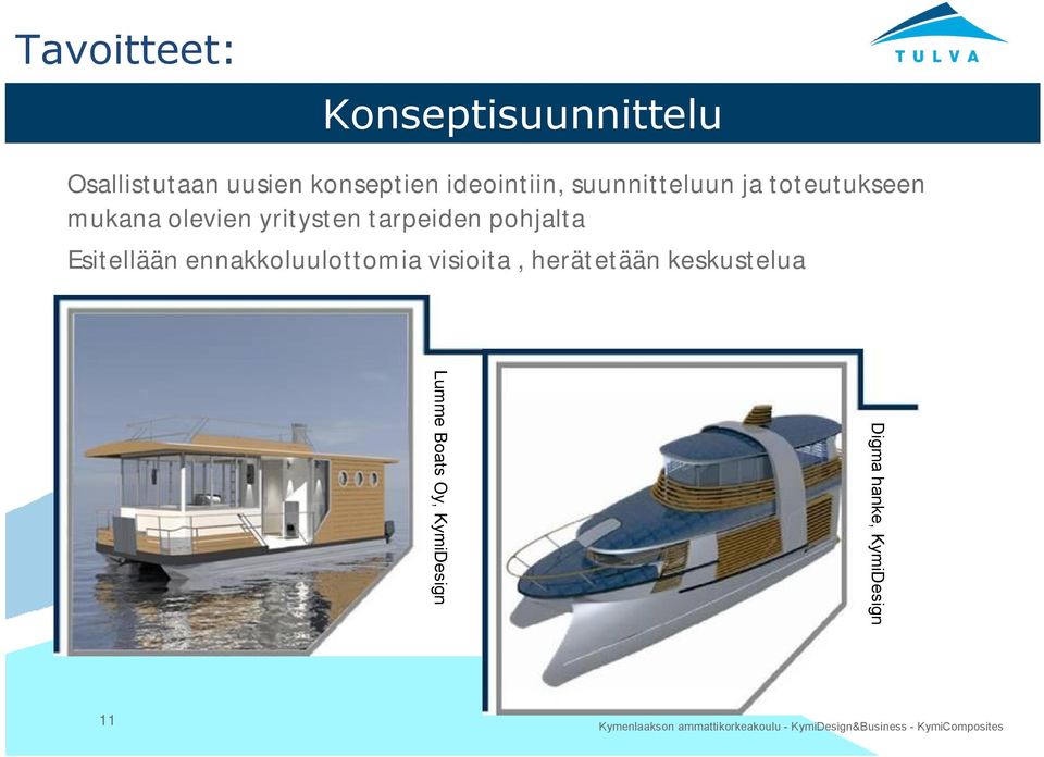 tarpeiden pohjalta Esitellään ennakkoluulottomia visioita,