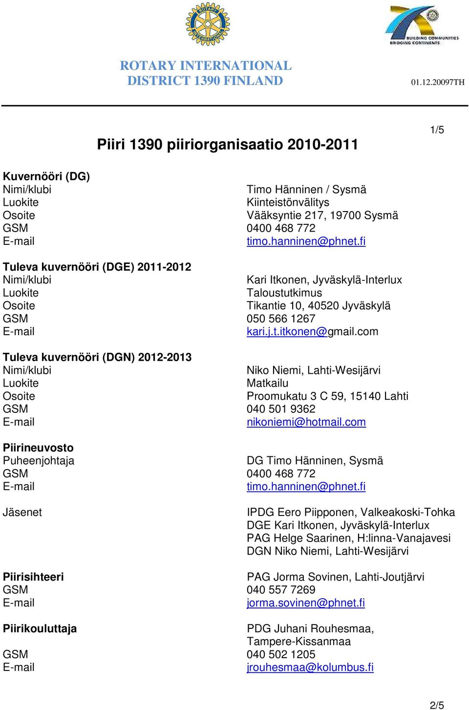 fi Tuleva kuvernööri (DGE) 2011-2012 Kari Itkonen, Jyväskylä-Interlux Taloustutkimus Tikantie 10, 40520 Jyväskylä GSM 050 566 1267 kari.j.t.itkonen@gmail.