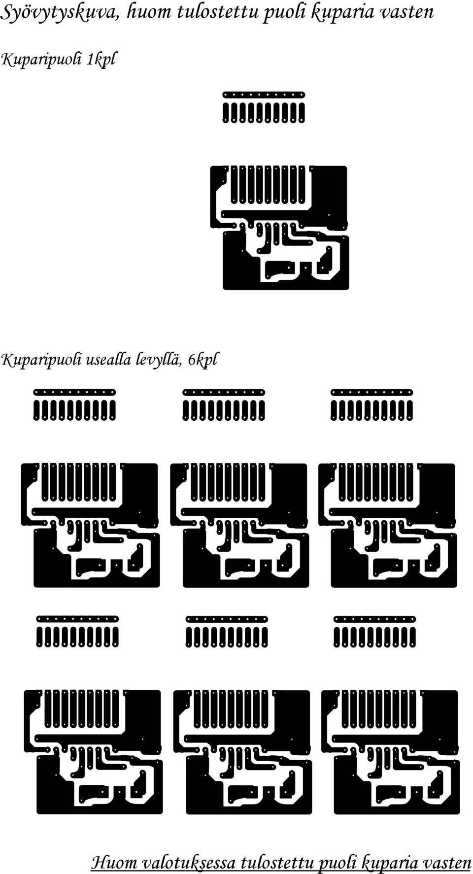 Kuparipuoli usealla levyllä, 6kpl