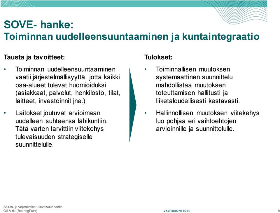 Tätä varten tarvittiin viitekehys tulevaisuuden strategiselle suunnittelulle.