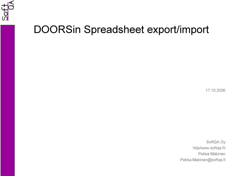 2006 SoftQA Oy http/www.