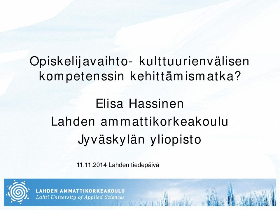 Elisa Hassinen Lahden