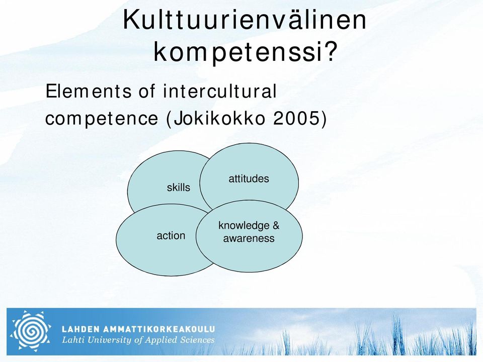 competence (Jokikokko 2005)