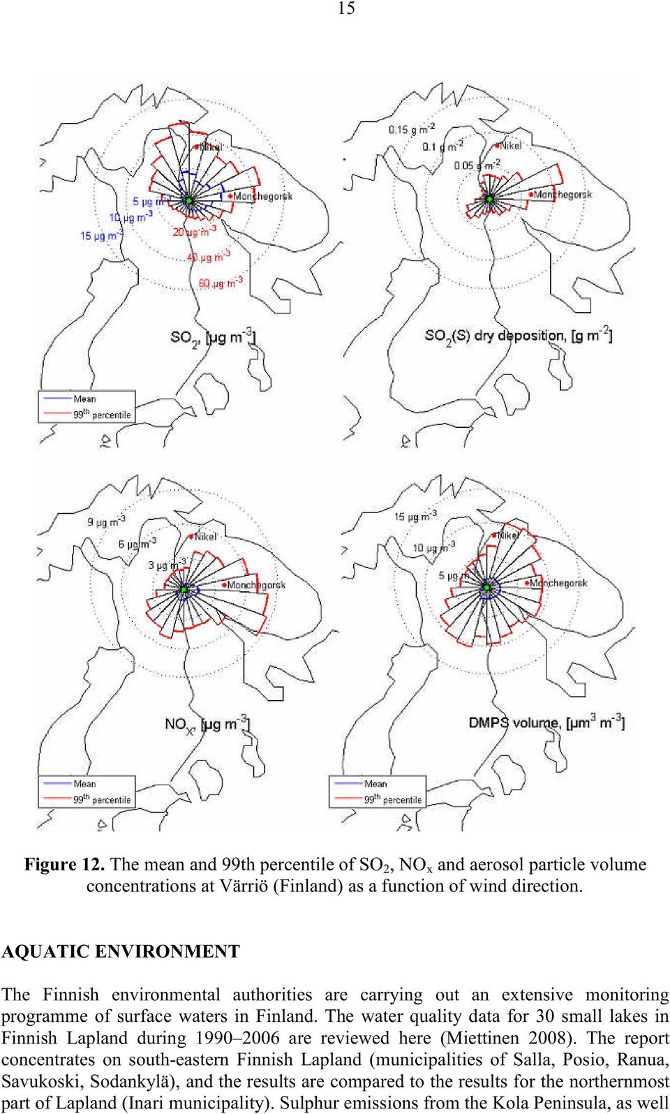 The water quality data for 30 small lakes in Finnish Lapland during 1990 2006 are reviewed here (Miettinen 2008).