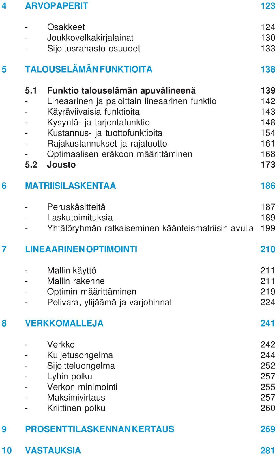 Rajakustannukset ja rajatuotto 161 - Optimaalisen eräkoon määrittäminen 168 5.