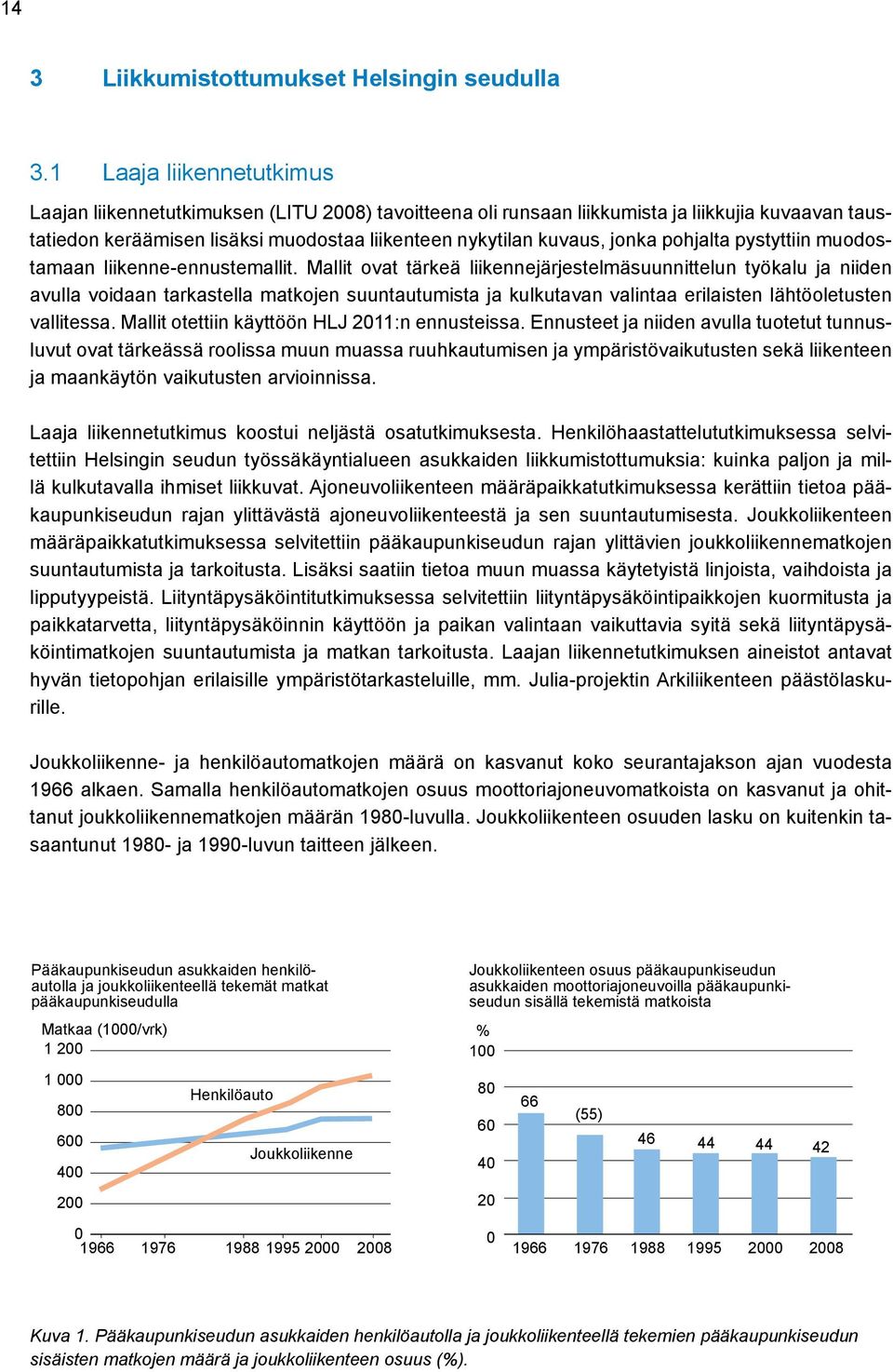 pohjalta pystyttiin muodostamaan liikenne-ennustemallit.