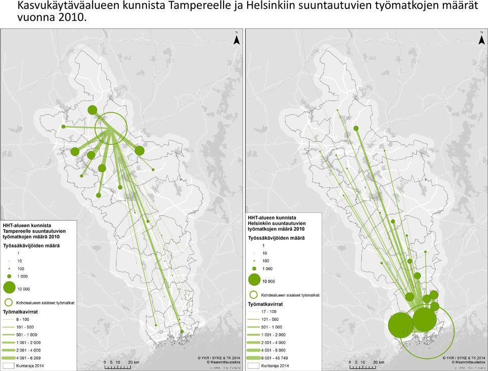 Helsinkiin suuntautuvien