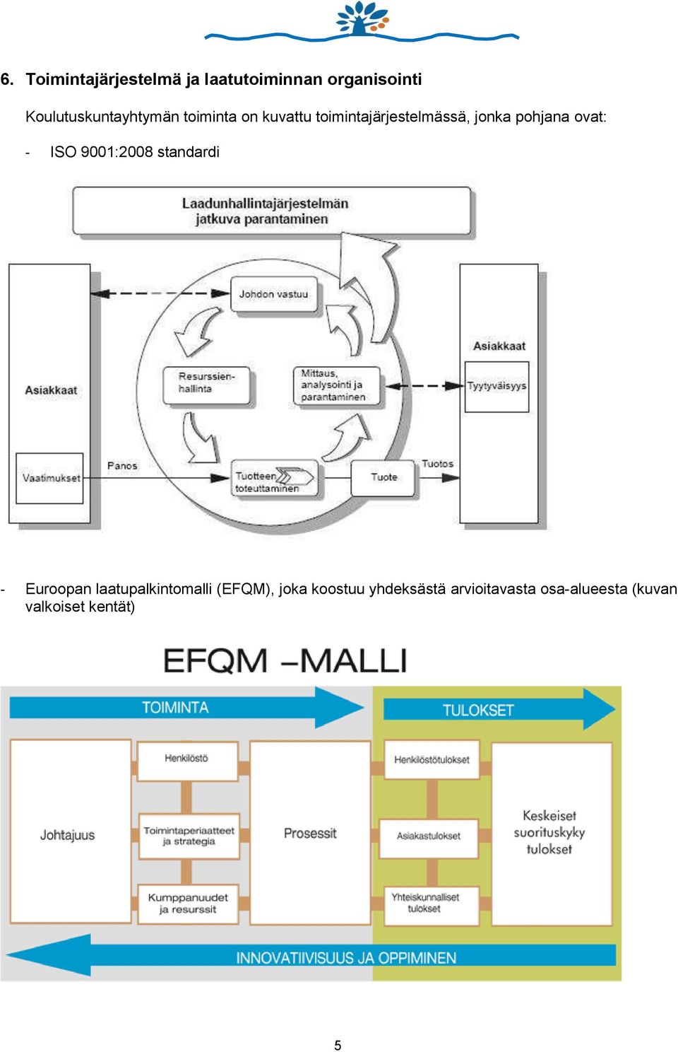 jonka pohjana ovat: - ISO 9001:2008 standardi - Euroopan