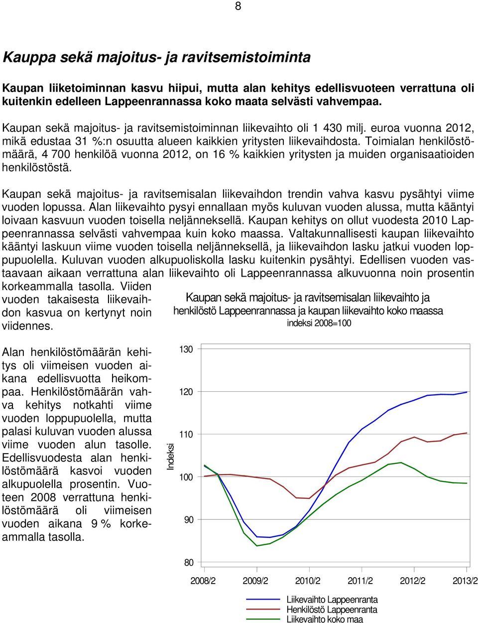 Toimialan henkilöstömäärä, 4 700 henkilöä vuonna 2012, on 16 % kaikkien yritysten ja muiden organisaatioiden henkilöstöstä.