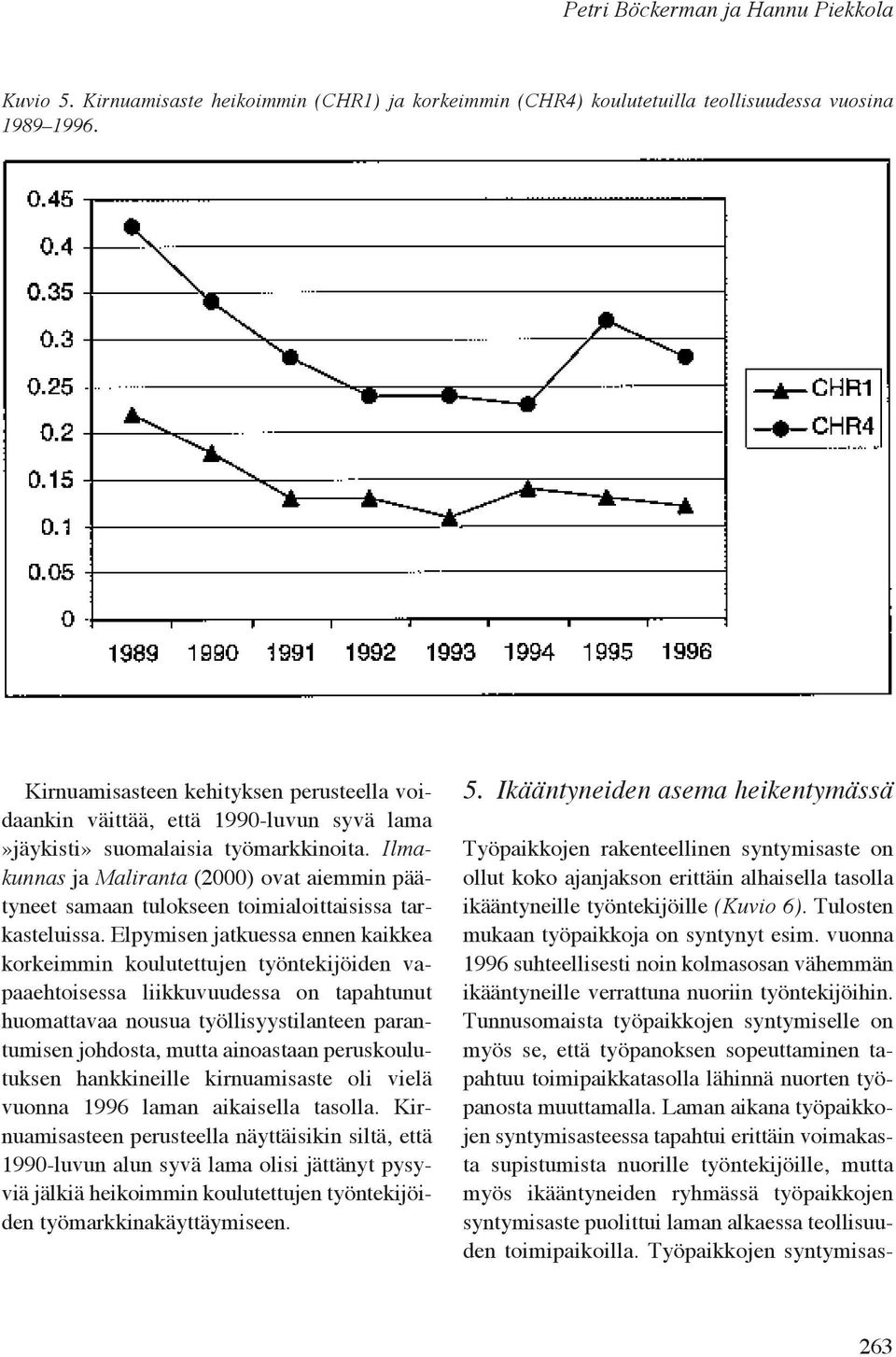 Ilmakunnas ja Maliranta (2000) ovat aiemmin päätyneet samaan tulokseen toimialoittaisissa tarkasteluissa.