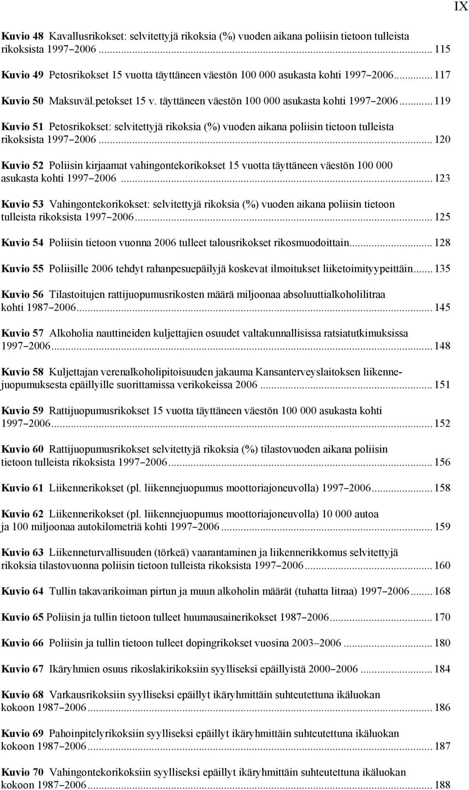 .. 117 Kuvio 50 Maksuväl.petokset 15 v. täyttäneen väestön 100 000 asukasta kohti 1997B2006.