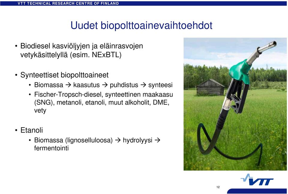 NExBTL) Synteettiset biopolttoaineet Biomassa kaasutus puhdistus synteesi