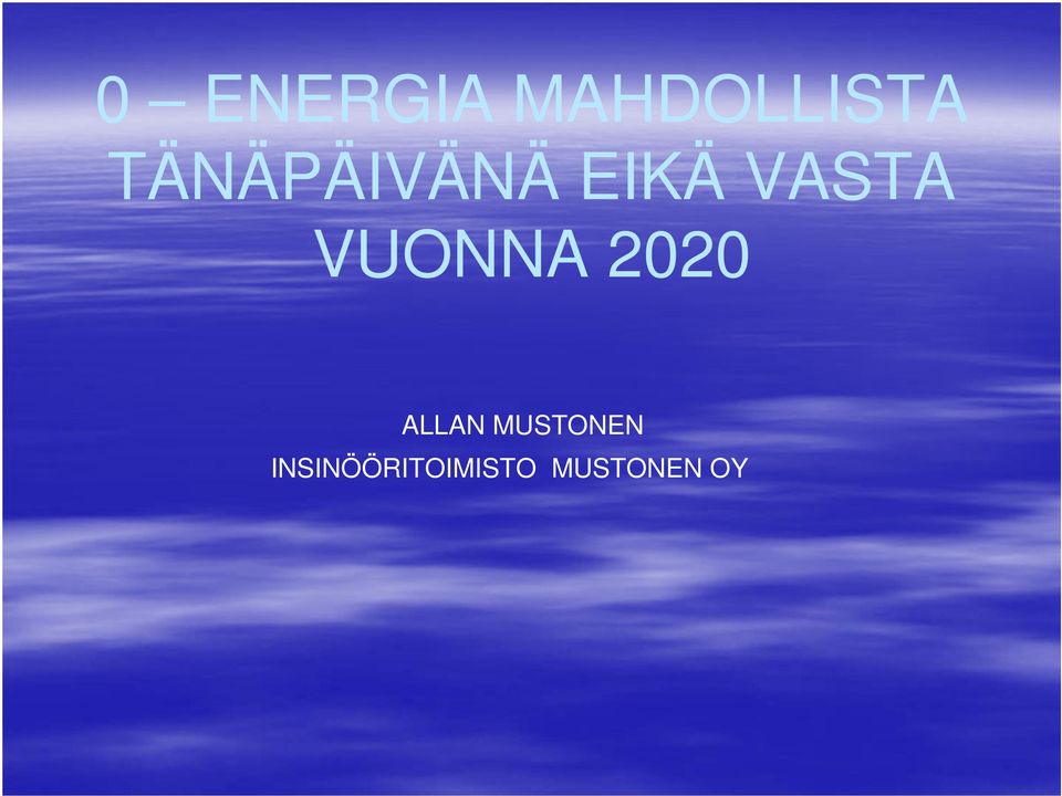 VUONNA 2020 ALLAN