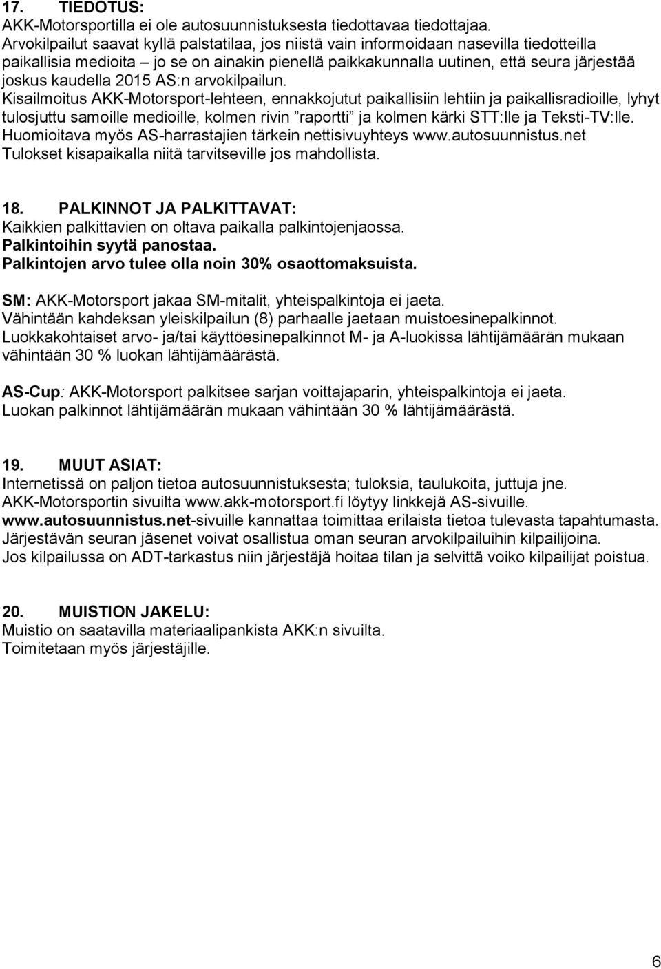 2015 AS:n arvokilpailun.