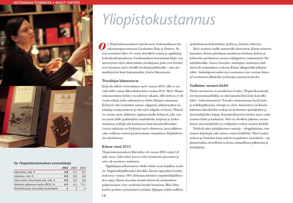ja Otatieto. Ne ovat tuottaneet lähes 40 vuotta tieteellisiä teoksia ja oppikirjoja korkeakouluopetukseen.