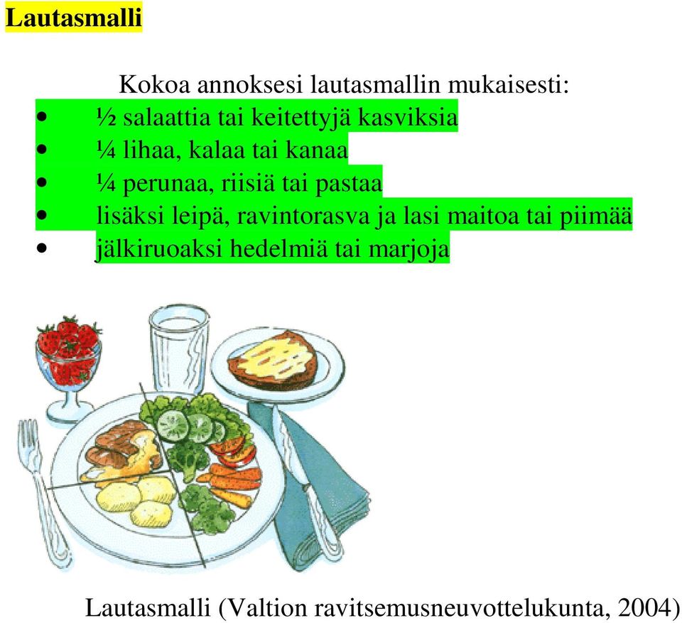 pastaa lisäksi leipä, ravintorasva ja lasi maitoa tai piimää