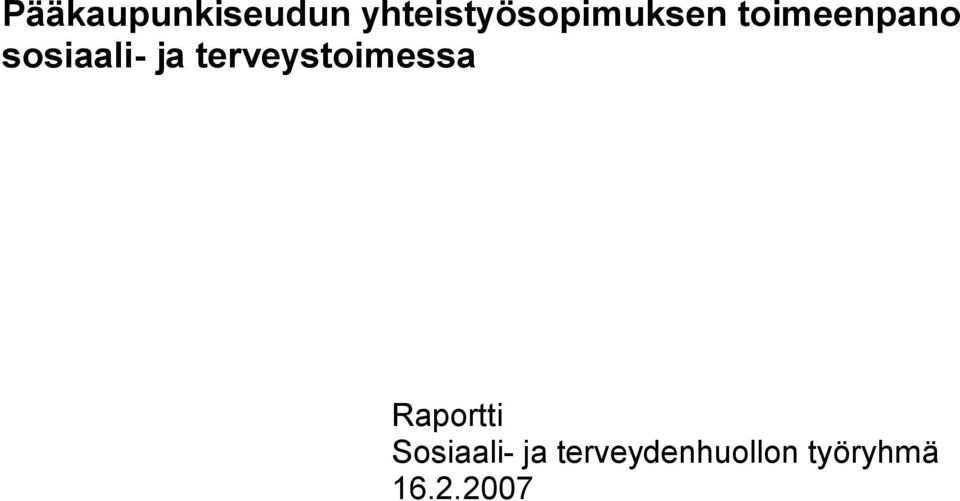 sosiaali- ja terveystoimessa
