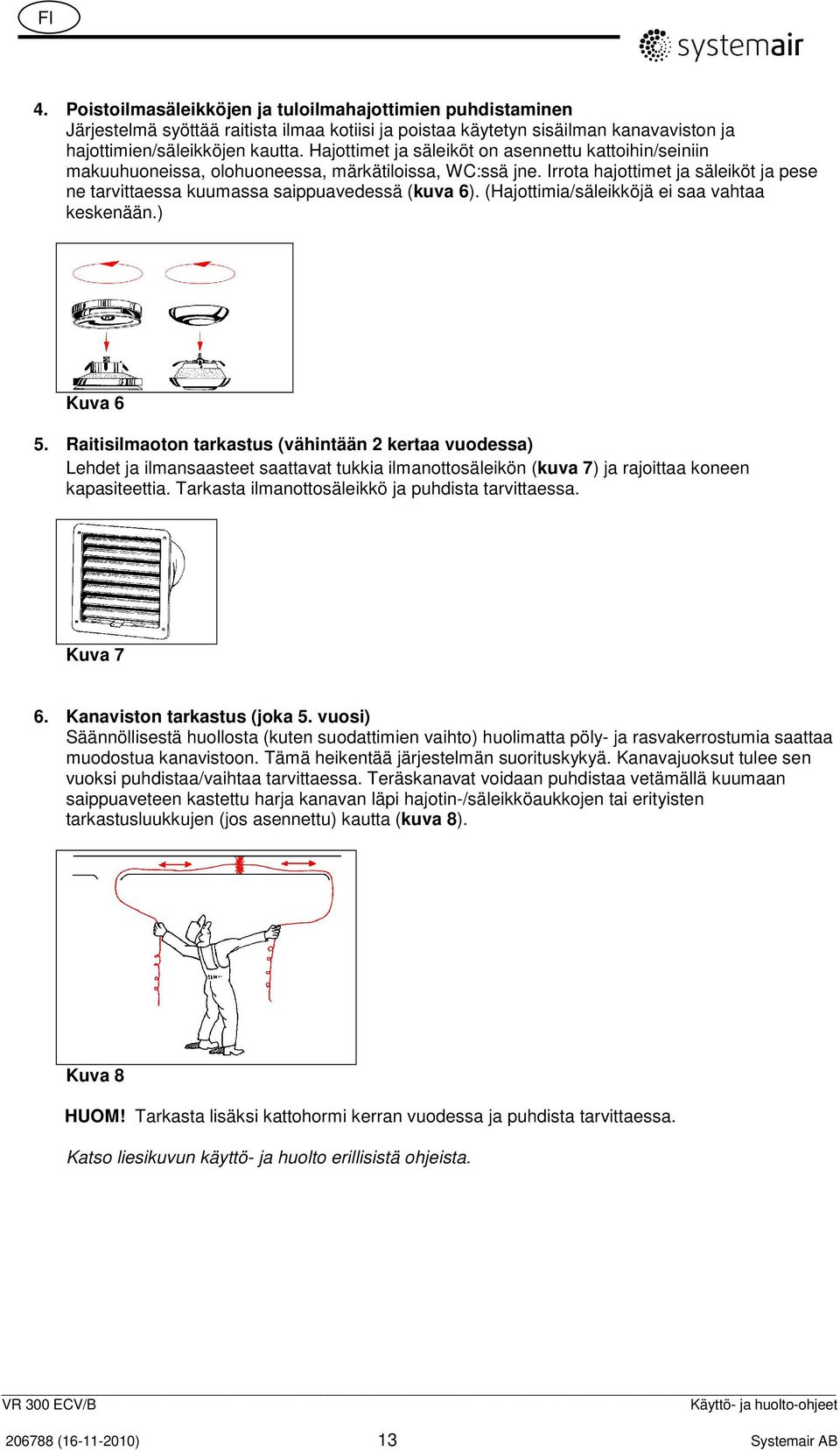 (Hajottimia/säleikköjä ei saa vahtaa keskenään.) Kuva 6 5.