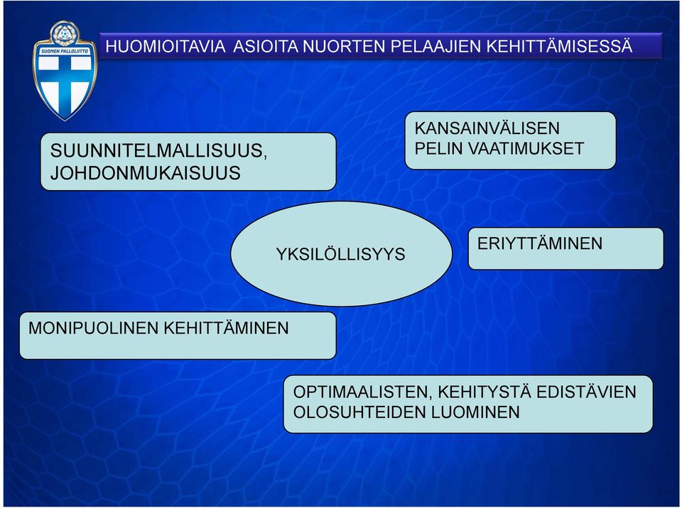 VAATIMUKSET YKSILÖLLISYYS ERIYTTÄMINEN MONIPUOLINEN