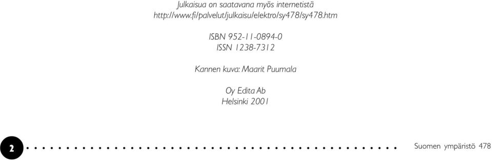 htm ISBN 952-11-0894-0 ISSN 1238-7312 Kannen kuva: