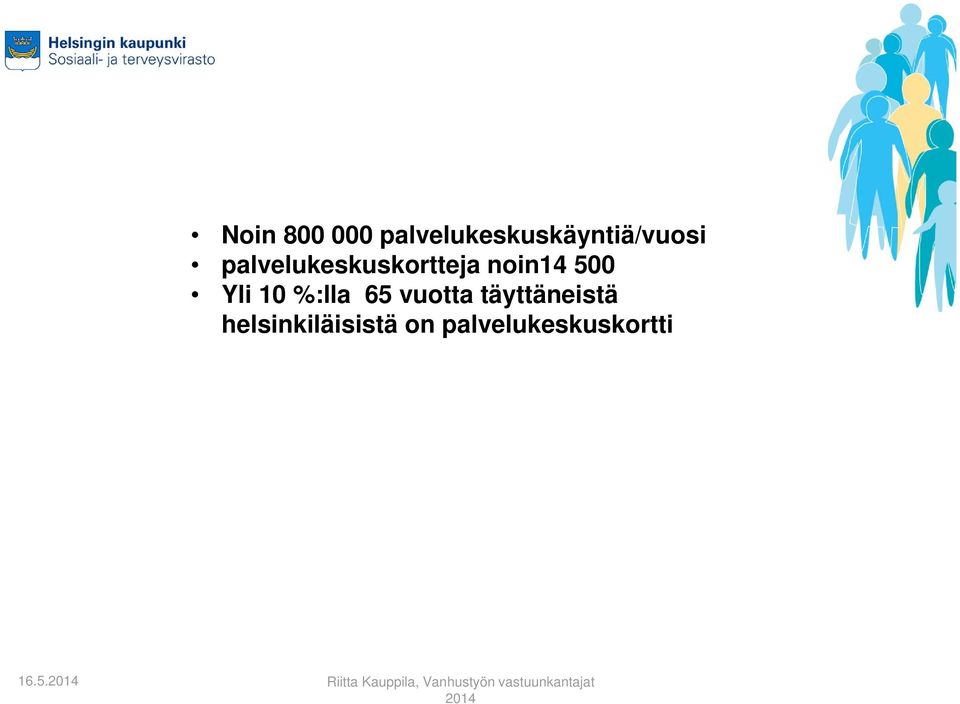 palvelukeskuskortteja noin14 500 Yli