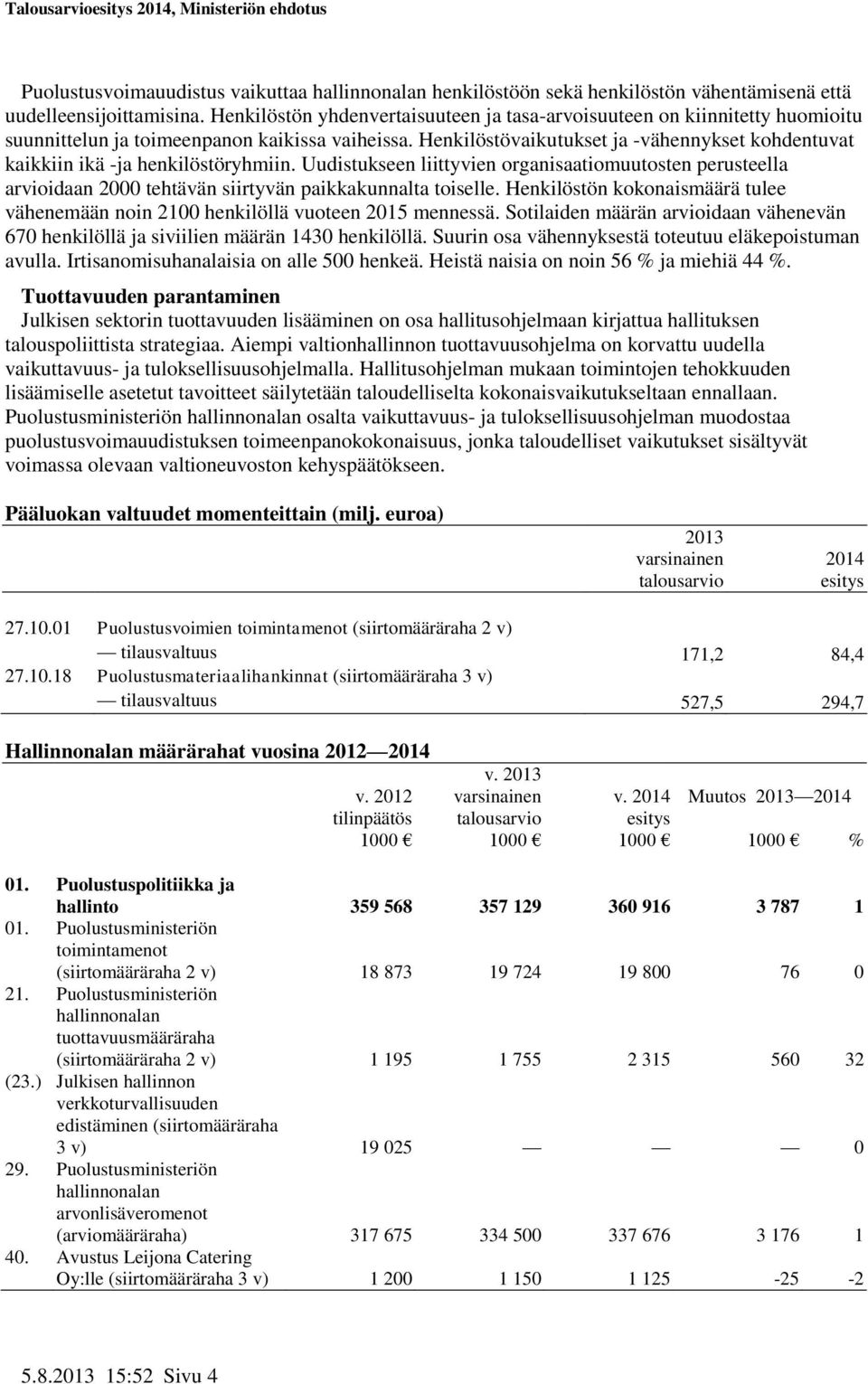 Henkilöstövaikutukset ja -vähennykset kohdentuvat kaikkiin ikä -ja henkilöstöryhmiin.