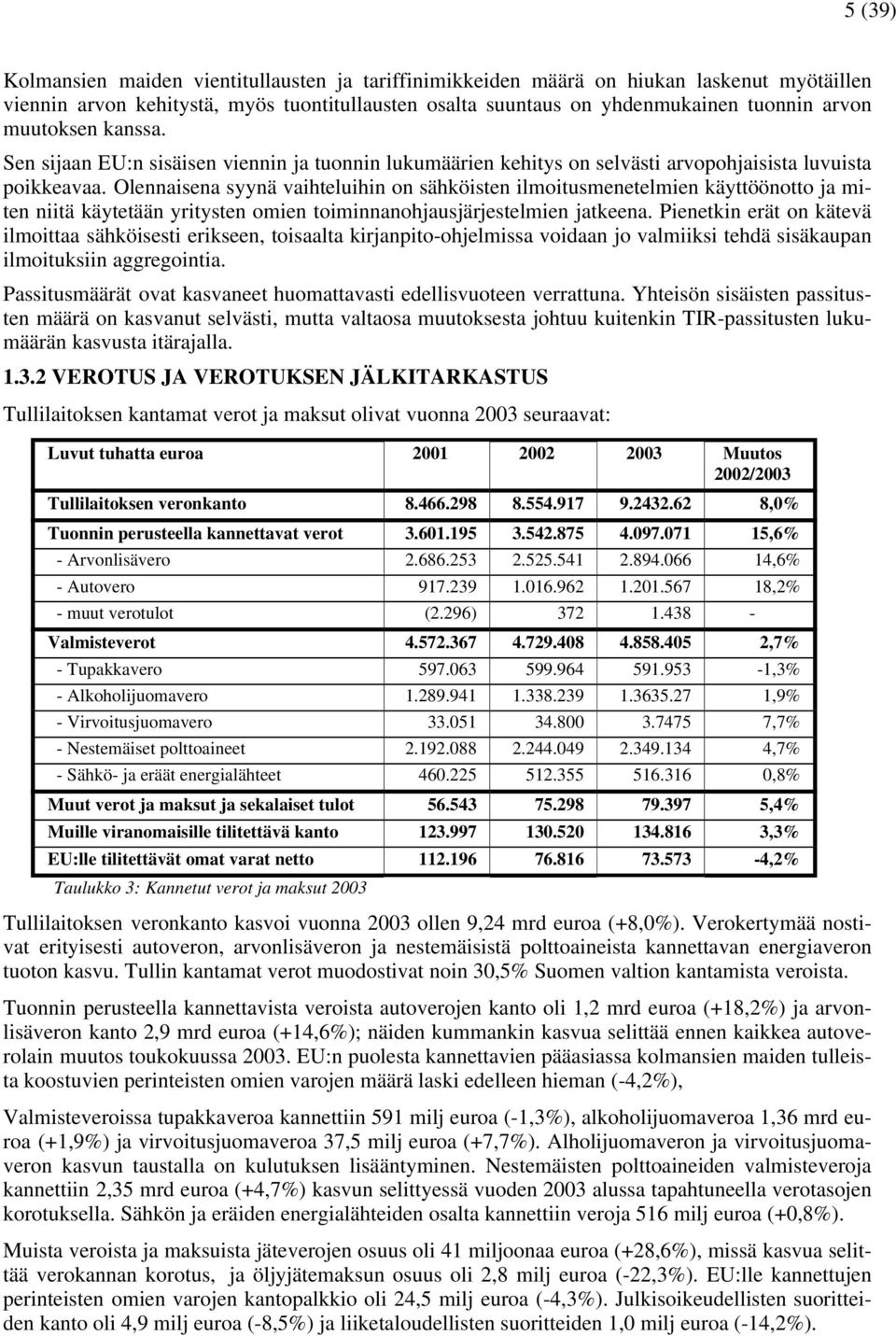 Olennaisena syynä vaihteluihin on sähköisten ilmoitusmenetelmien käyttöönotto ja miten niitä käytetään yritysten omien toiminnanohjausjärjestelmien jatkeena.
