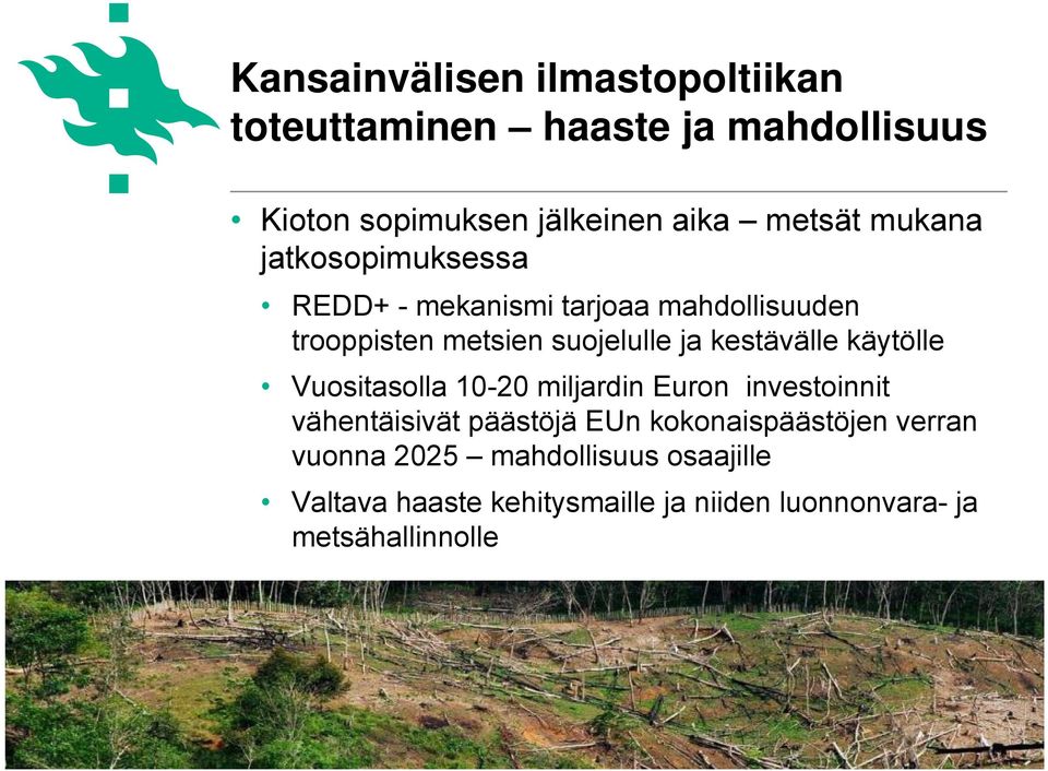 käytölle Vuositasolla 10-20 miljardin Euron investoinnit vähentäisivät päästöjä EUn kokonaispäästöjen verran