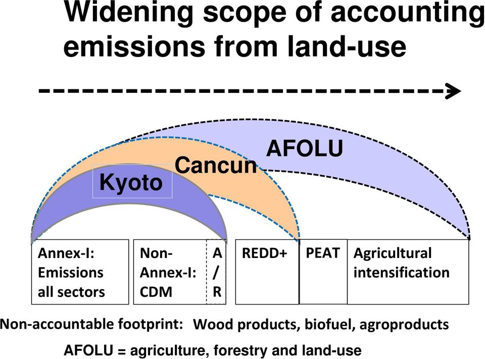 PEAT Agricultural intensification Non accountable footprint: Wood