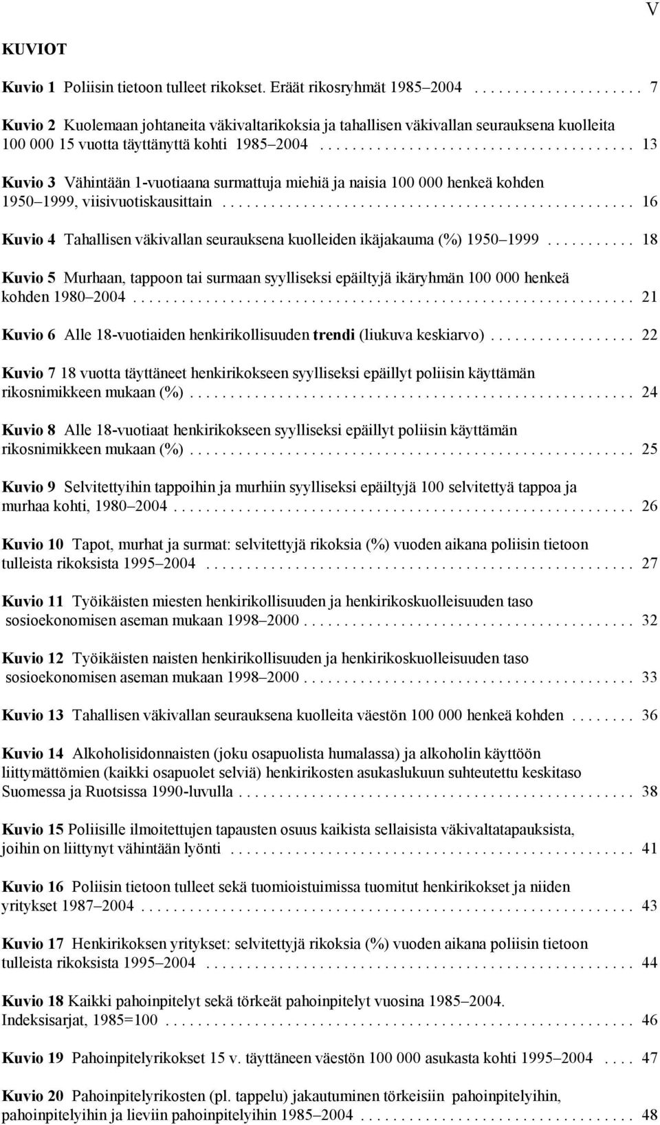 .. 13 Kuvio 3 Vähintään 1-vuotiaana surmattuja miehiä ja naisia 100 000 henkeä kohden 1950 1999, viisivuotiskausittain.