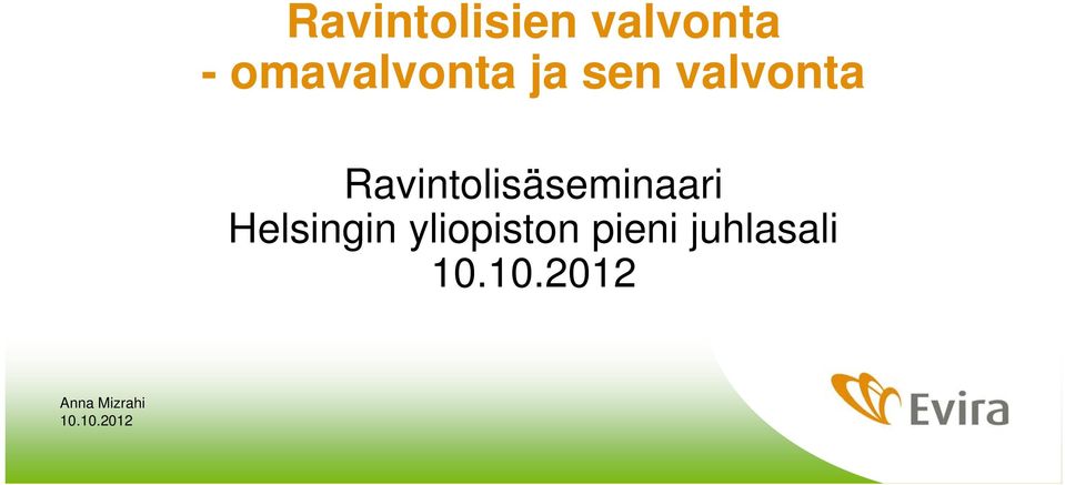 Ravintolisäseminaari