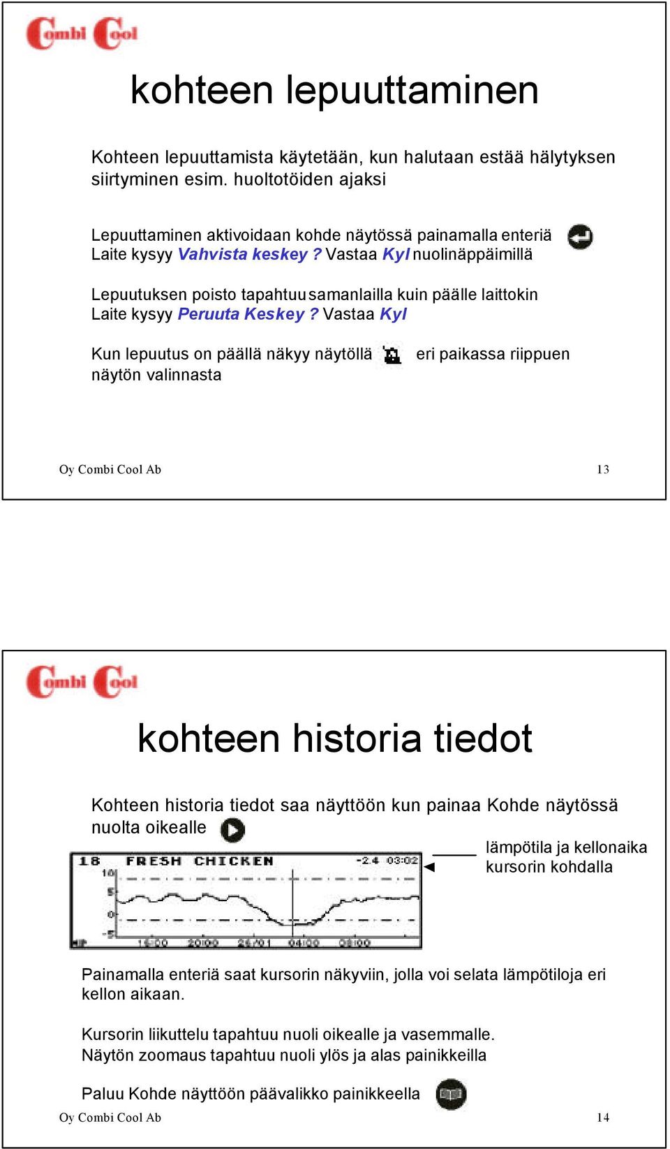 Vastaa Kyl nuolinäppäimillä Lepuutuksen poisto tapahtuu samanlailla kuin päälle laittokin Laite kysyy Peruuta Keskey?