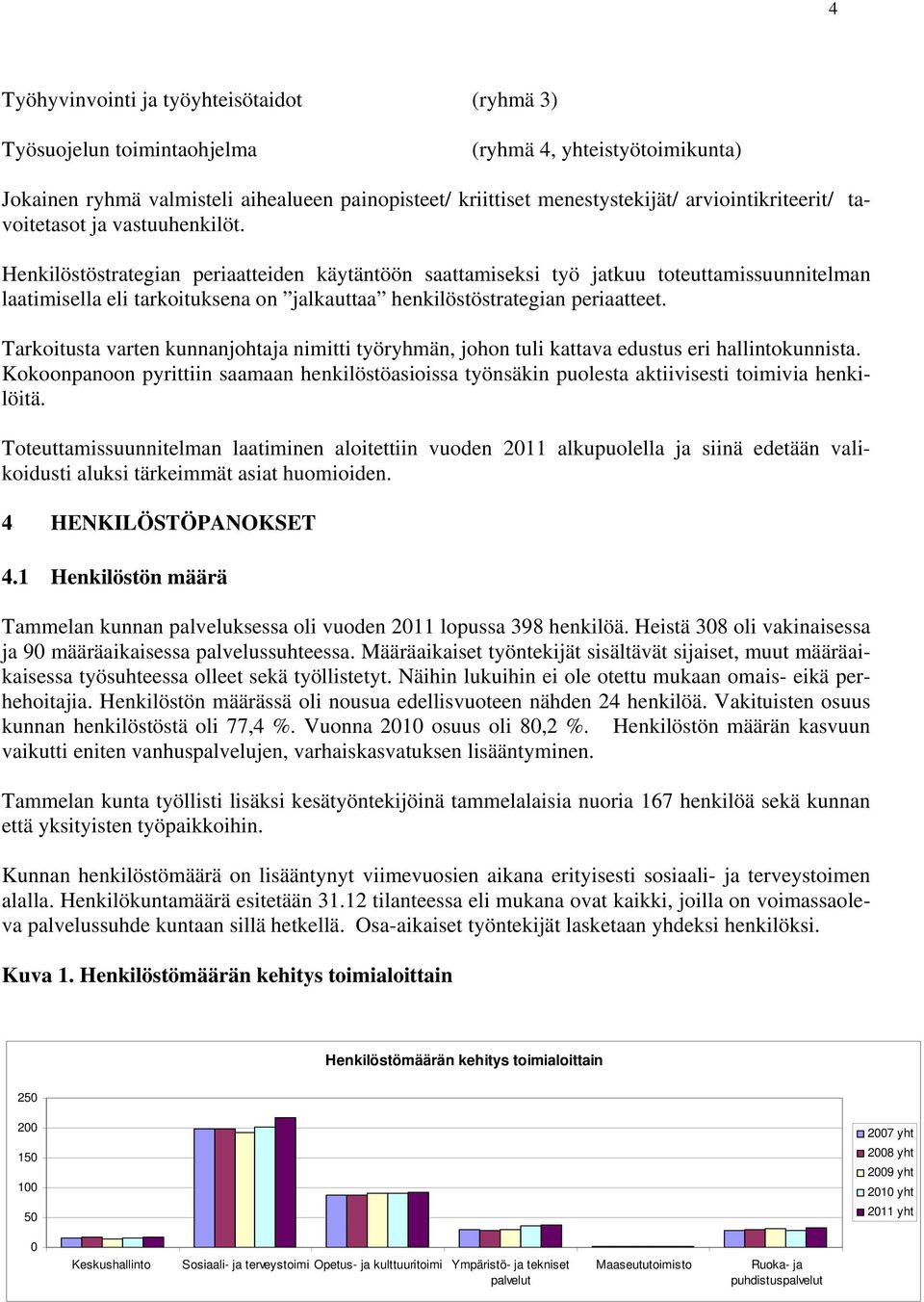 Henkilöstöstrategian periaatteiden käytäntöön saattamiseksi työ jatkuu toteuttamissuunnitelman laatimisella eli tarkoituksena on jalkauttaa henkilöstöstrategian periaatteet.